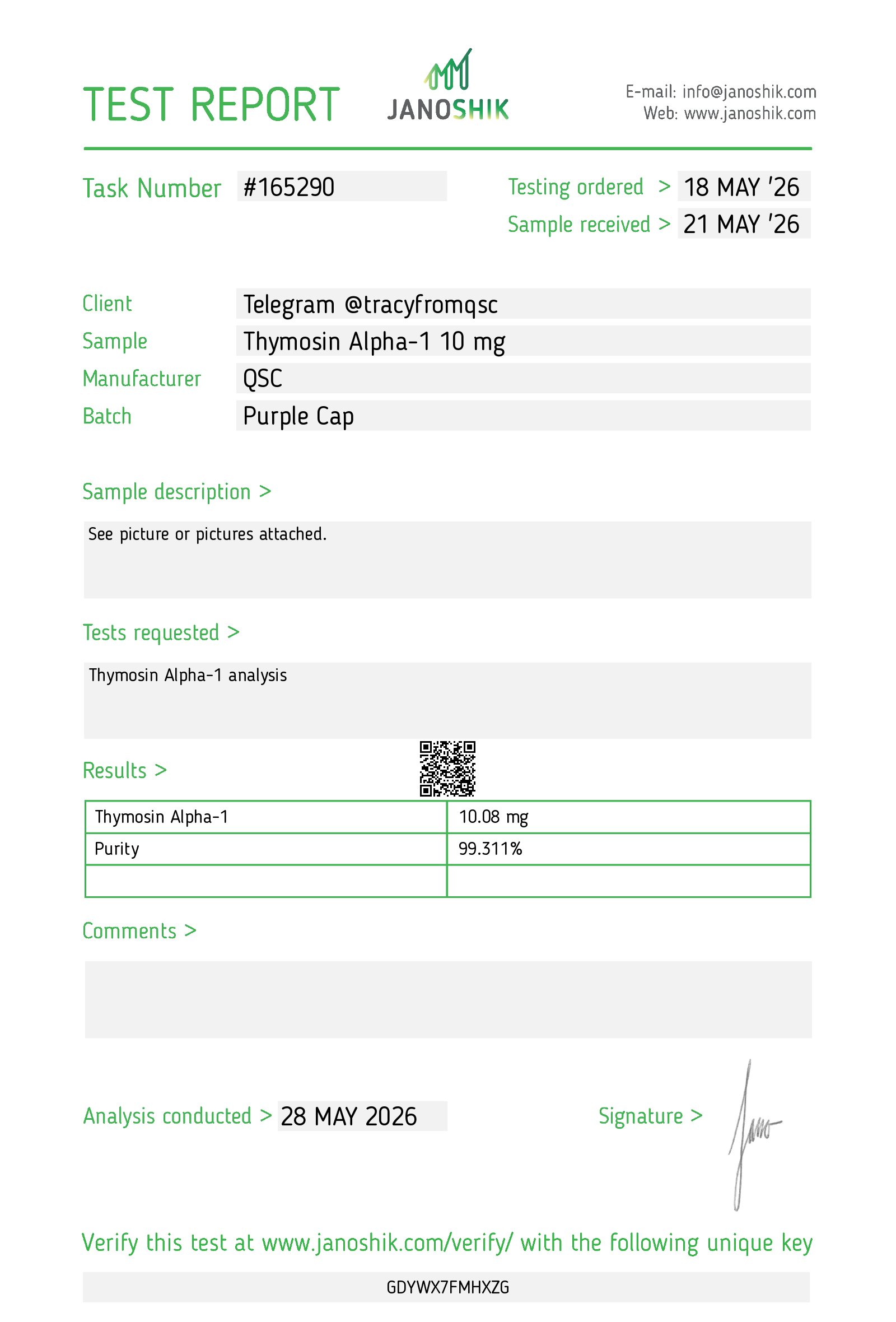 Thymosin Alpha-1 10mg Thymosin Alpha-1 10mg - Image 2